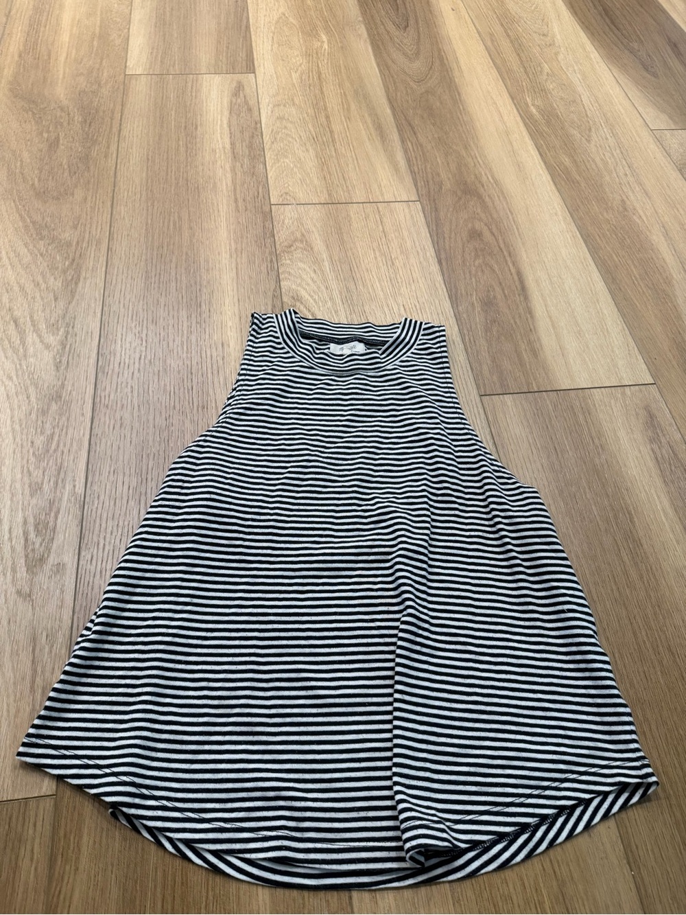 Madewell Black & White Striped High-Neck Tank XL